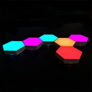 RGB Quantum Lampa Moderný Dotyk jemný Dotyk Citlivé Osvetlenie Modulárne LED Nočné Lampy, Magnetické DIY Miestnosti Dekorácie Svetlá