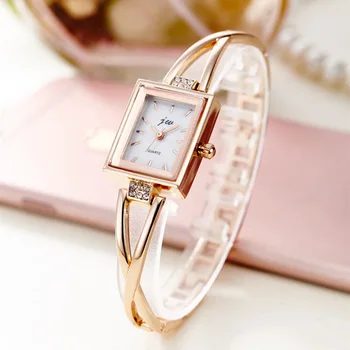 Ženy Hodinky Fashion Square Dámy Quartz Hodinky Náramok Dial Jednoduché Rose Gold Luxusné Reloj Mujer Relogios Bayan Kol Prúd