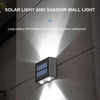 4LED Zvýrazniť Solárne Nástenné Svetlo Vonkajšie Nepremokavé Solárne Lampy Slnečnému žiareniu Verandu Svetlá Pre Záhrada Street Balkón Výzdoba Osvetlenie