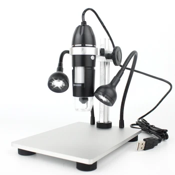 Profesionálne 1600X 1000X USB Digitálny Mikroskop LED Elektronické Mikroskopy Endoskopu Zoom Kamery zväčšovacie sklo+Hliník Výťah Stojan